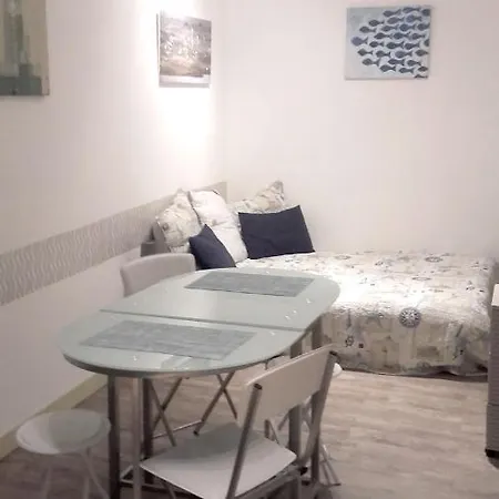 Studio In With Wonderful Sea View Furnished Garden And Wifi 500 M From The Beach شقة *